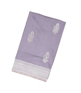 Lilac Handloom Banarasi Ektara Weaving Silk Saree With Floral Buttas-BE1364