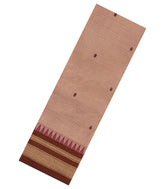 Taupe Woven Chettinad Cotton Saree With Contrast Border-CN1898