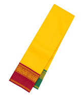 Yellow Handloom Korvai Kanchipuram Silk Saree With Ganga Jamuna Border-KA14069