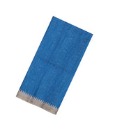 Blue Printed Synthetic Tussar Silk Saree With Contrast Temple Border-SY0116