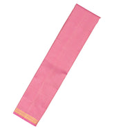 Peach Handloom Kanchipuram Silk Dhavani (Silk Shawl) With Zari Stripes-DHA1006