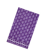 Purple Printed Jaipur Cotton Saree With Floral Motifs-JC1592