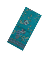 Cyan Woven Tussar Silk Saree With Printed & Embroidered Motifs-TU3815
