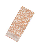Taupe Handwoven Banarasi Khadi Georgette Silk Saree With Floral Motifs-BE1731