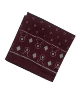 Maroon Handloom Orissa Cotton Saree With Tie & Dye Motifs