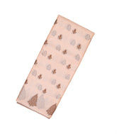Light Peach Woven Tussar Silk Saree With Floral Buttas-TU2970