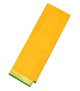 Mango Yellow Woven Mysore Silk Saree With Coin Buttas & Contrast Green Border-MS3040