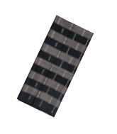 Black & Grey Handloom Soft Silk Saree With Dotted Stripes-SO4188
