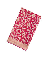 Peach Handloom Organza Satin Soft Silk Saree With Floral Motifs-SO4129