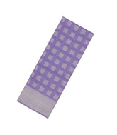 Lavender Woven Synthetic Viscose Saree With Floral Zari Motifs & Border-BL5078