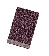 Burgundy Woven Blended Silk Saree With Embroidered Floral Motifs-EN1926