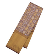 Gold Handloom Tissue Kanchipuram Silk Saree With Postal Stamp Motifs-KA16696
