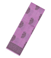 Lavender Woven Tussar Silk Saree With Floral Buttas-TU3401