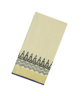 Off White Woven Kerala Cotton Tissue Saree With Printed Motifs-KEC1058