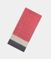 Peach Woven Dupion Silk Saree With Dotted Stripes & Contrast Border-DS0625
