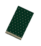 Bottle Green Woven Synthetic Blended Saree With Embroidered Motifs-EN2078