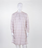 Natural Mid Length Kurta with Ikat print -EW1102