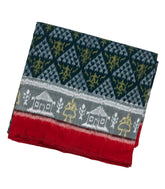 Sea Green Handwoven Orissa Cotton Saree With Tie & Dye Triangle Motifs