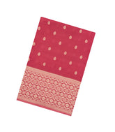 Dusty Peach Woven Synthetic Viscose Saree With Floral Motifs-BL4733