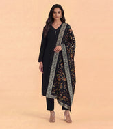 Black Kurta Set with Printed Brocade Dupatta-RC5627