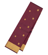 Maroon Handloom Kanchipuram Silk Saree With Checks & Buttas-KA15942