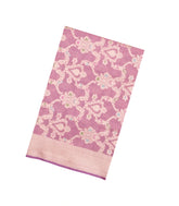 Dusty Pink Handloon Banarasi Silk Saree With Meena Floral Zari Motifs-BE1931