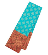 Turquoise Handloom Korvai Kanchipuram Silk Saree With Meena Zari Motifs-KA15844
