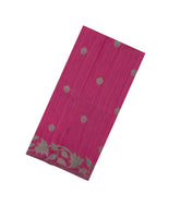Magenta Woven Synthetic Dupion Saree With Floral Motifs-BL6038