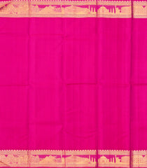 Hot Pink Handloom Seven Wonders Silk Saree With 7 Wonders In Border & Pallu-KA13121