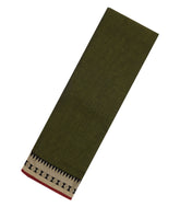 Dark Olive Woven Chirala Cotton Saree With Printed Blouse-CR1505
