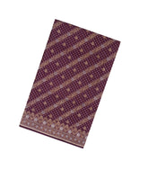 Burgundy Handloom Banarasi Silk Saree With Floral Motifs-BE1291