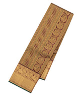 Dark Maroon Handloom Kanchipuram Silk Saree With Meena Annam Motifs-KA14783