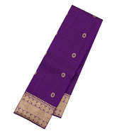 Purple Handloom Kanchipuram Silk Saree With Meena Buttas-KA15246