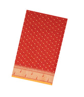 Crimson Handloom Banarasi Cotton Saree With Floral Zari Motifs-BE1328
