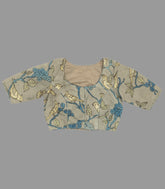 Light Grey Kalamkari Inspired Printed Blouse