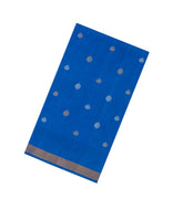 Blue Handloom Uppada Silk Saree With Buttas & Meena Pallu-UP0350