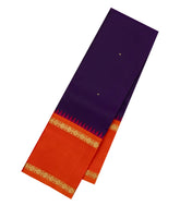 Purple Handloom Korvai Kanchipuram Silk Saree With Buttas-KA15169