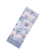Steel Blue Printed Synthetic Linen Saree With Floral Motifs-SY0186