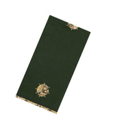 Bottle Green Woven Chirala Cotton Saree With Printed Floral Motifs-CR1369