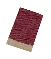 Crimson Handloom Tussar Saree With Printed Stripes Motifs-TU3038