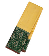 Gold Handloom Tissue Korvai Kanchipuram Silk Saree With Floral Buttas & Meena Border-KA13489