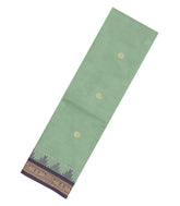 Aquamarine Handloom Kanchi Cotton Saree With Chakaram Buttas-KC1835