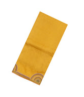 Mustard Printed Tussar Silk Saree With Checks & Meena Embroidered Border-TU3809