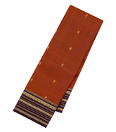 Rust Handloom Soft Silk Saree With Buttas-SO4672