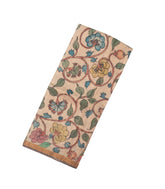 Light Peach Handloom Tussar Silk Saree With Kalamkari Printed Motifs-TU2766