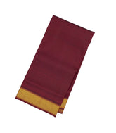 Maroon Handloom Kanchipuram 9 Yards Silk Saree With Zari Border-KA13398