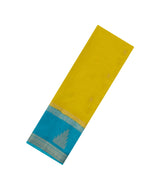 Lime Green Woven Art Crepe Saree With Buttas & Contrast Border-BL5124