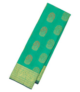 Aquamarine Handloom Kanchipuram Silk Saree With Meena Buttas-KA13328