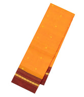 Mustard Woven Pure Silk Saree With Buttas & Contrast Border -EC2525
