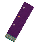 Purple Handloom Kanchi Cotton Saree With Buttas-KC1770